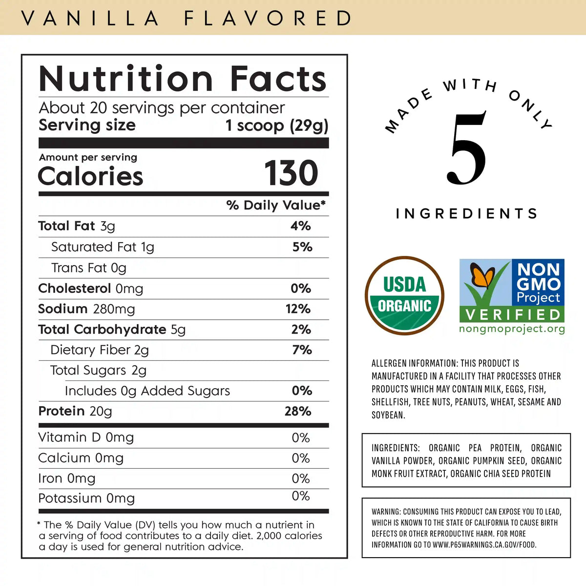 Plant Based Protein Powder (10 Servings)